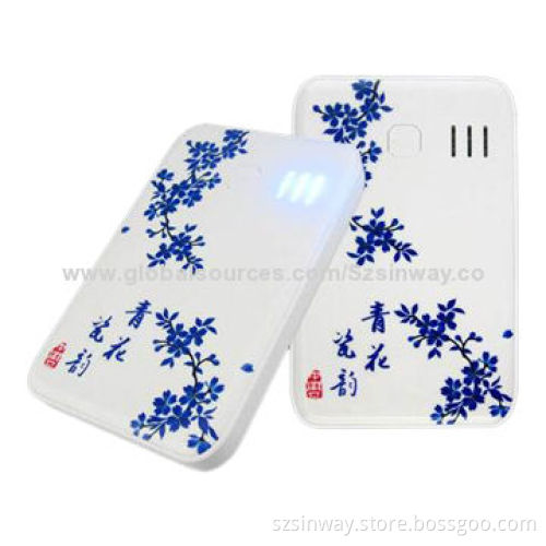 3,600Amh Hot Selling Power Banks with China Style/Water-transfer Print, for Gifts, OEM/ODM